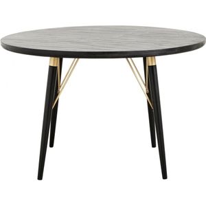 Ronde eettafel - zwart hout