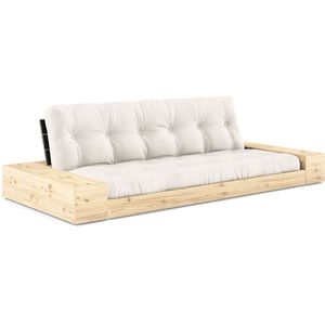 Base (slaap)bank naturel hout/black night/naturel met sideboxes - 1374027014