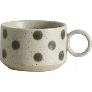 Grainy theemokken zand/groen set van 4 stuks - 57037