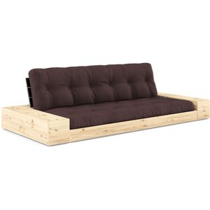 Base (slaap)bank naturel hout/black night/bruin met sideboxes - 1374027154