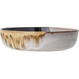 Bloomingville - Serveerschaal - Grijs Bruin Blauw - Keramiek - Diameter 25 cm