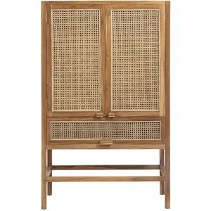 Teak kast met webbing