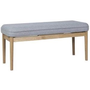 Bank met kussen - naturel/grijs