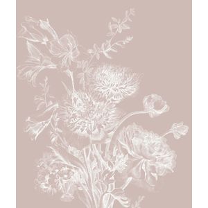 Engraved bloemen behang  nude WP-753 200x280cm