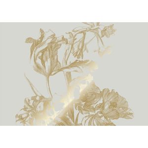 Goud Engraved bloemen behang zand MW-126 300x280cm
