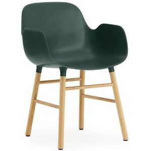 Form Armchair stoel eiken groen