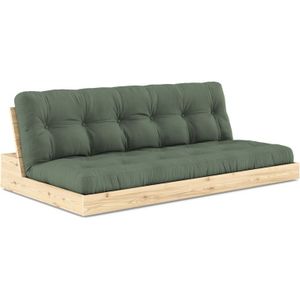 Base (slaap)bank naturel hout/olijfgroen - 137101756
