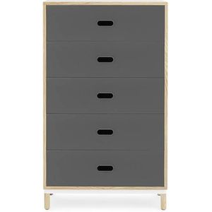 Kabino kast met 5 lades grijs