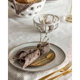 Bloomingville - Sandrine - Serviesset - Natuur - Set van 4 - Aardewerk - Diameter 28,5 cm