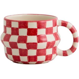 Ysia mokken rood/ivoor set van 4 stuks - 6572