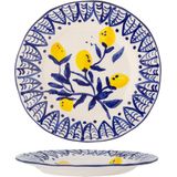 Maxima - Borden - Blauw - Ø27cm - Set van 6 stuks