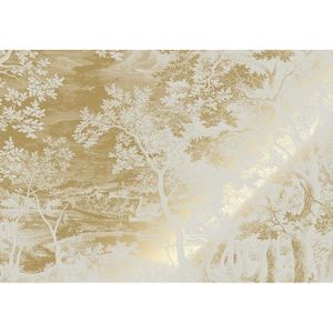 Goud Engraved landschappen behang zand MW-169 400x280cm