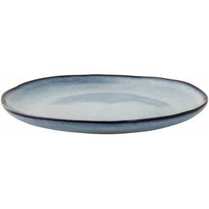 Bloomingville Bord Sandrine - Blauw - Keramiek - Diameter 22 cm