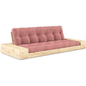 Base (slaap)bank naturel hout/sorbet pink met sideboxes - 1371015164