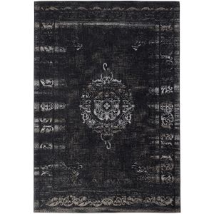 Grand geweven vloerkleed - donkergrijs/zwart 200x290