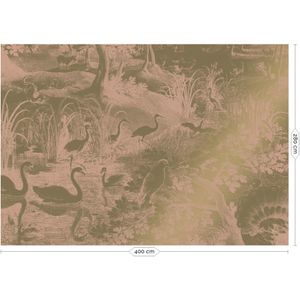 Engraved landscapes goud behang MW-039 - 400x280cm