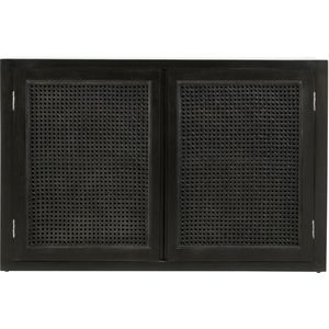 Merge kast met webbing - zwart