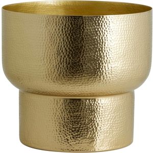 Nordal bloempot Alimia goud gehamerd aluminium Ø31 x 30cm hoog