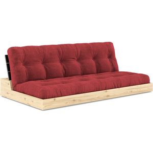Base (slaap)bank naturel hout/black night/ruby red - 137402518