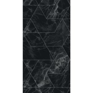 Marmer mosaic behang zwart grijs