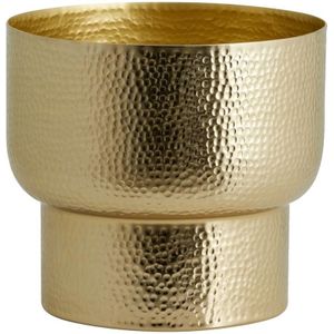 Nordal bloempot Alimia goud gehamerd aluminium Ø20,5 x 18,5cm