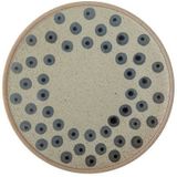 Bloomingville - Tinni - Bord - Aardewerk - Blauw - 21 x 2,5 x 21 cm