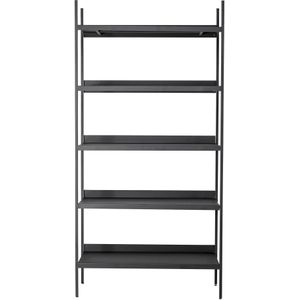 Lot kast met planken metaal - zwart