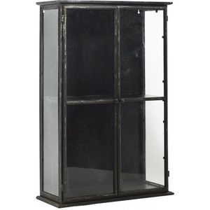 Downtown ijzeren wandkast - zwart 80x20x121cm