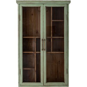 Bloomingville - Hazem Kast - Groen - Wandkast - Glazen Deuren