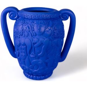 Magna graecia terracotta anfora vaas blauw - 11522B