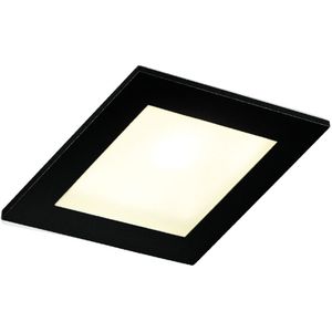 Blinq Lecco inbouwspot IP44 2700K vierkant - zwart