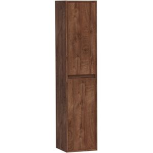 Brauer Adore Hoge Kast 160x35x35cm MFC - Forest Cacao - Badkamermeubels - Kolom- En Zijkasten - Hoge Kasten - 8720359307651