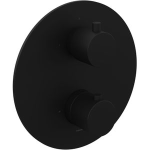 Hotbath Cobber CB009 Inbouwthermostaat met 2-weg omstel mat zwart