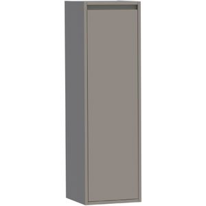 Brauer Adore Halfhoge Kast 120x35x35cm MDF - Mat Taupe - Rechtsdraaiend - Badkamermeubels - Kolom- En Zijkasten - Halfhoge Kasten - 8720359307385