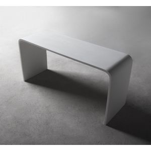 Ideavit Solidtondo tafel 90x30x43h van solid surface mat wit