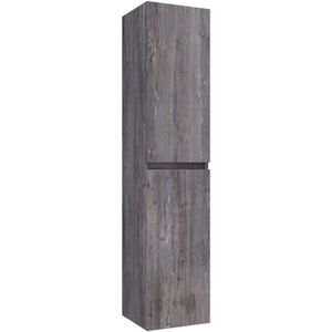 Brauer Joy Hoge Kast 160x35x35cm MFC - Driftwood - Badkamermeubels - Kolom- En Zijkasten - Hoge Kasten - HK-JY160DR