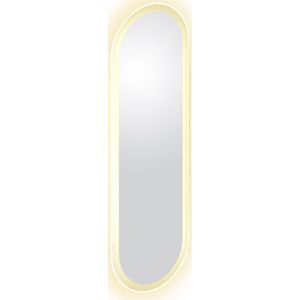 Clou Look at Me spiegel 28x90 cm met LED-verlichting met satijnrand
