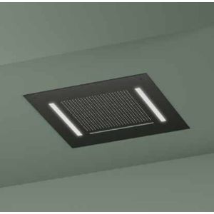 Hotbath Ace AC146 inbouw hoofddouche 50x50cm met waterval & LED verlichting - geborsteld nikkel