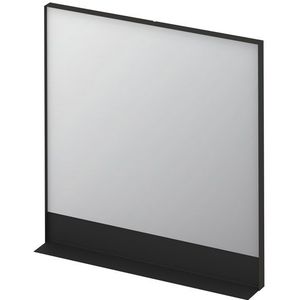 Ink SP14 Spiegel In Zwart Kader Met Planchet Mat Zwart 80x10x80cm - Staal - Glas - Rechthoekig - Spiegels - Badkamerspiegels - 8718835051006