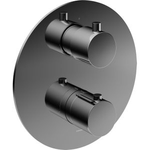 Hotbath Cobber CB009 Inbouwthermostaat met 2-weg omstel zwart chroom
