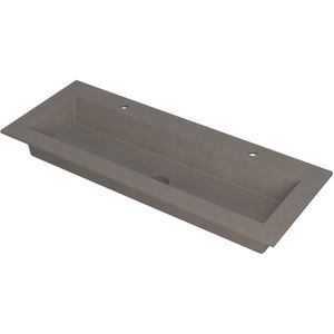 Ink Kraft meubelwastafel 120x45cm - 2 kraangaten - Quartz beton