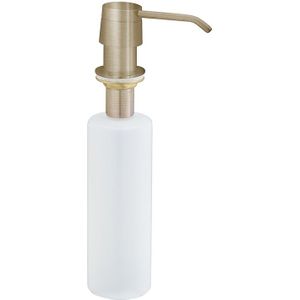 Wiesbaden Inbouw Zeeppompje Kunststof Fles 250 ml. - Goud Look - Geborsteld Messing