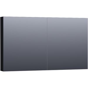 Brauer Impress Spiegelkast 120x70cm - Mat Zwart - Spiegels - Spiegelkasten - 8720359344946