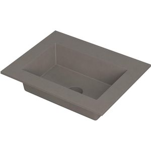 Ink Kraft meubelwastafel 60x45cm - zonder kraangaten - Quartz beton