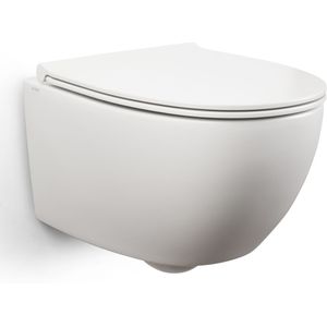 Globo 4ALL hangtoilet Rimless mat wit verkort - met Softclose zitting