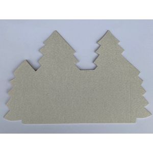 Kerstboomkaart - Sneeuw grijs  50 stuks