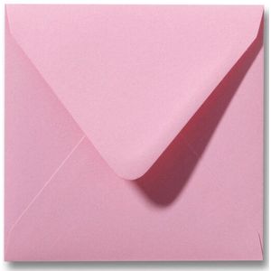 Envelop 16 x 16 cm Donkerroze