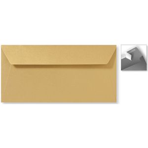 Envelop 11 x 22 cm Striplock Metallic Goud Goldrush
