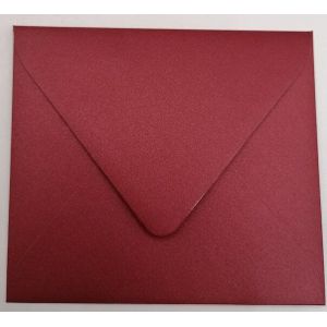 Envelop 12,5 x 14 cm Metallic red