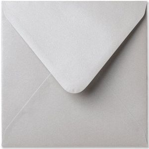 Envelop 14 x 14 cm Metallic Platinum